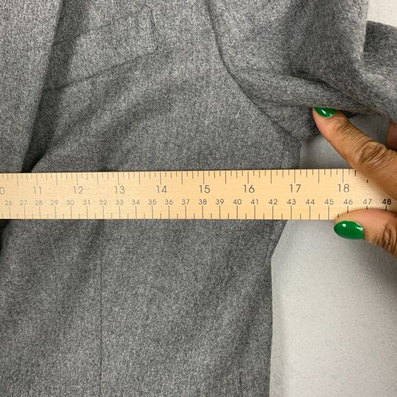 J.Crew 100% Wool Gray Blazer Size 4 Gold Buttons Classiccore Workwear Jacket - Picture 5 of 9